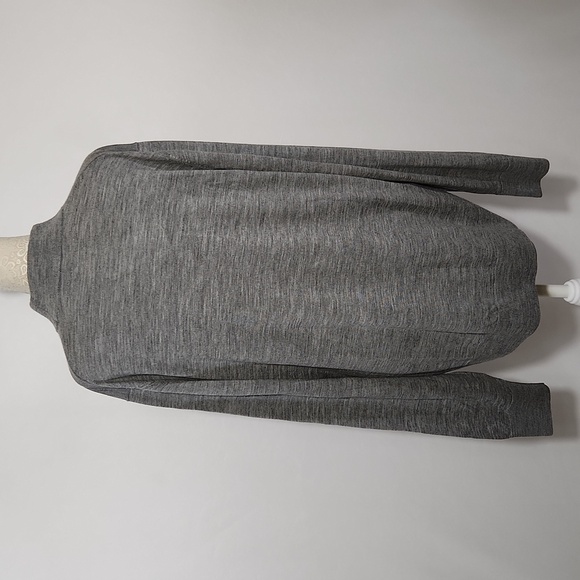 Uniqlo Sweater Mock Neck Merino Wool Grey XL Lightweight Knit Long Sleeve Preppy - Picture 8 of 13
